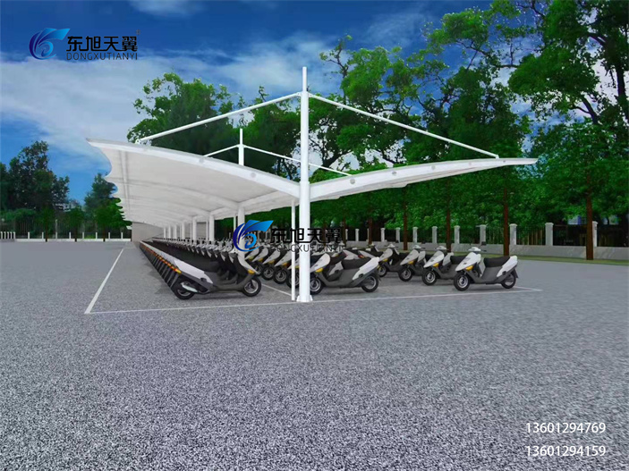 Y型自行车棚（拉杆式软边）-04